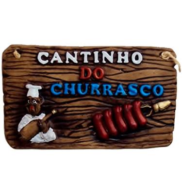 Imagem de Placa de Churrasco Decorativa - Cantinho do Churrasco - Cheff de Cozinha
