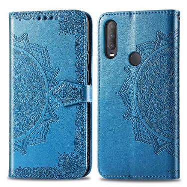 Imagem de For Alcatel 1S (2020) Embossed Mandala Pattern TPU + PU Horizontal Flip Leather Case with Holder & Three Card Slots & Wallet
