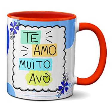 Imagem de Caneca Dia Dos Avós Presente Vovô Te Amo Muito Vô (Vermelha)