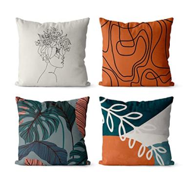 Imagem de Kit 4 Capas De Almofadas Decorativas terroso 45x45