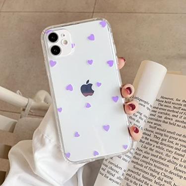 Imagem de Capa de telefone para iphone 11 pro max 12 13 mini 7 8 plus x xr xs max transparente bonito dos desenhos animados amor coração macio tpu capa móvel, t7, para iphone12 pro max