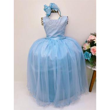 Vestido infantil azul royal e branco damas honra e casamento - enjoy -  Vestido Infantil - Magazine Luiza