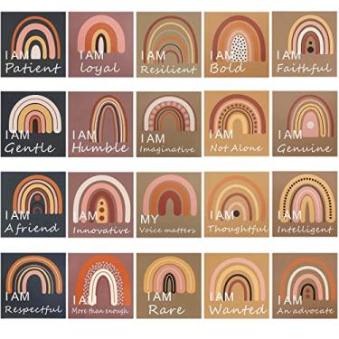 Imagem de 40 Peças Motivacional Boho Arco-íris Sala de Aula Decoração Inspiradora Sala de Aula Decorações para Sala de Aula Decoração de Sala de Aula para Berçário Decoração de Sala de Aula