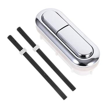 Imagem de Cabilock Botão de tanque de vaso sanitário com descarga dupla botão de descarga botão de descarga do tanque de água do vaso sanitário botão de pressão interruptor da tampa do tanque de água