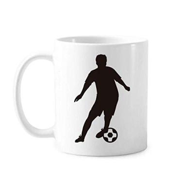 Imagem de Caneca de cerâmica com contorno esportivo de futebol americano cerâmica xícara de café e porcelana