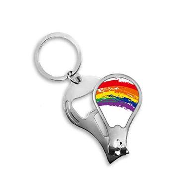 Imagem de Abridor de cortador de unhas LGBT arco-íris gay lésbica transgênero chaveiro tesoura