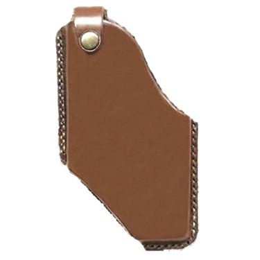 Imagem de KELATI Coldre de telefone de couro, suporte de telefone para cinto, capas de celular, coldre de couro masculino capa universal bolsa de cintura com passador de cinto - marrom