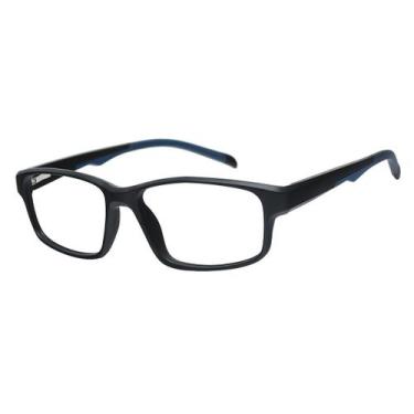 Imagem de Armação Óculos De Grau Masculino Azul Izaker 1307