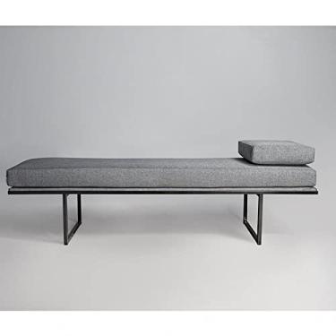 Imagem de Puff em Linho 180cm Galli Sofani Cinza/1455/preto