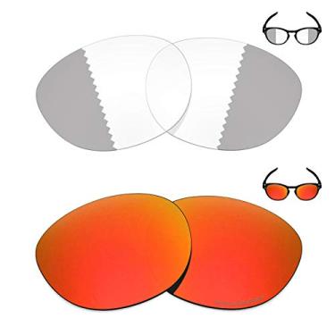 Imagem de 2 pares de lentes de reposição para óculos de sol Oakley Latch da Mryok+ - cinza eclipse fotocromático/vermelho fogo