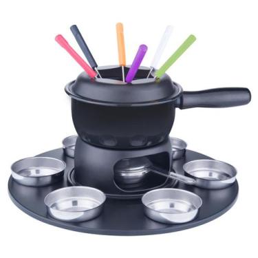 Imagem de Conjunto Para Fondue 17 Peças Preto Brinox