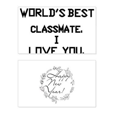 Imagem de World best Classmate I Love You New Year Festival Cartão de felicitações Bless Message Present
