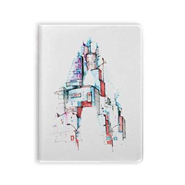 Imagem de Diário de capa macia Street Modern Building para caderno de aquarela