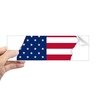 Imagem de DIYthinker Oregon USA Mapa Estrelas Listras Bandeira Retangular Para-choque Adesivo Janela Decalque