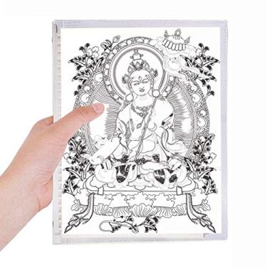 Imagem de Caderno Culture Guanyin com personagens chineses com folhas soltas e diário recarregável