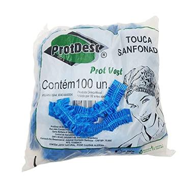 Imagem de Touca Descartável Tnt Azul 100un Protdesc