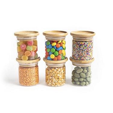 Imagem de KIT POTES DE MANTIMENTO EMPILHÁVEL RED 200ML - 6PÇS