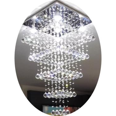 Imagem de Lustre De Cristal Para Vão De Escada e Pé Direito Duplo