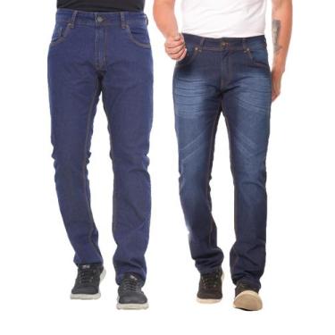 Imagem de Kit Masculino 2 Peças - Calça Skinny Jeans Escuro E Calça Skinny Jean