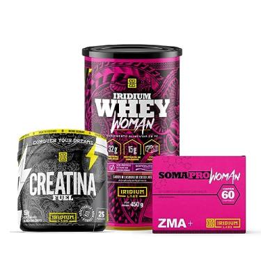 Imagem de Kit Whey Woman 450g + Creatina fuel 150g + Soma Pro Woman