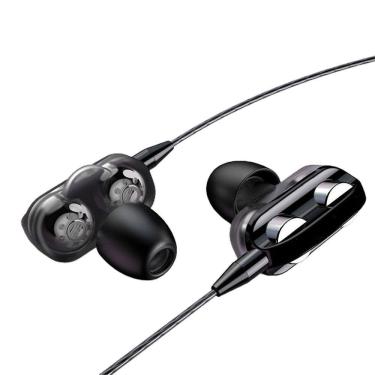 Imagem de Fones de ouvido esportivos com fio 3.5mm fone de ouvido intra-auricular fones de ouvido mini fones de ouvido graves para telefone