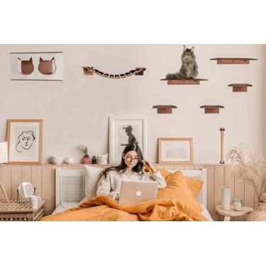 Imagem de Playground Para Gatos Grandes Nicho Toca Ponte Step Prateleira Arranhador