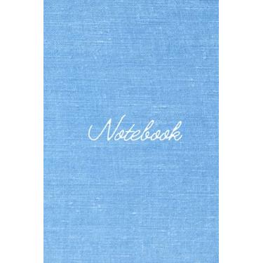 Imagem de Blue Canvas Notebook: 240 pages, lined, 80 gsm