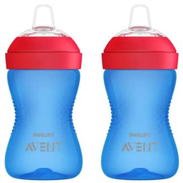 Imagem de Copo De Treinamento Azul 300Ml  +9M  2 Unid. - Avent