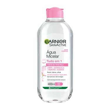 Imagem de Garnier SkinActive Água Micelar de Limpeza Tudo em 1, Solução Demaquilante que Limpa, Tonifica e Remove Oleosidade, Fórmula Suave Sem Álcool para Todos os Tipos de Pele, 400ml