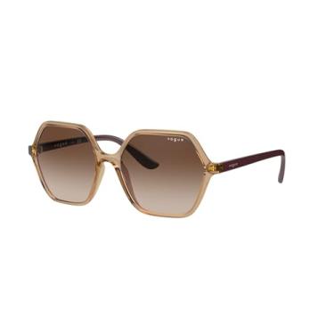 Imagem de Óculos de Sol Vogue Eyewear 0VO5361S 282613 Tam 55 / Marrom Claro - Lentes Marrom Gradiente