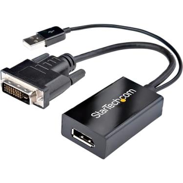 Imagem de StarTech.com Adaptador DVI para DisplayPort com alimentação USB - Adaptador de vídeo DVI-D para DP - DVI para exibição