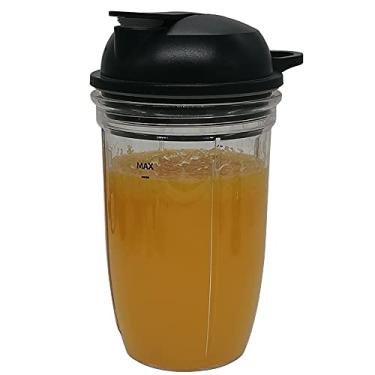 Imagem de Copo de viagem de substituição com tampa de 510 g, compatível com o combo de liquidificador NutriBullet 1200W (ZNBF30500Z/ ZNBF30400Z/NBF70500) e série Pro 1000 & Select (transparente, 510 g)