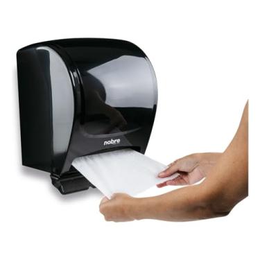 Imagem de Dispenser C/Alavanca Para Papel Toalha Bobina Branco/Preto Nobre GOEDERT (Preto)