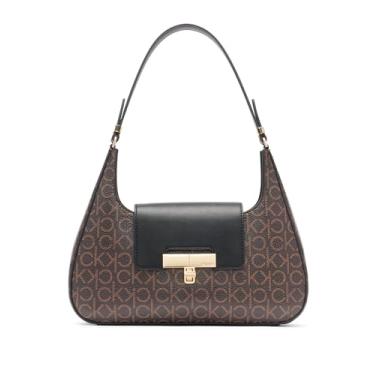 Imagem de Calvin Klein Bolsa de ombro Becky Demi, marrom/cáqui/preto, One Size