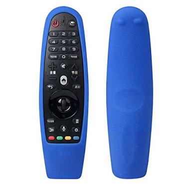 Imagem de Capa de silicone macio preto/azul/vermelho para controle remoto LG 3D Smart TV AN-MR600 Magic