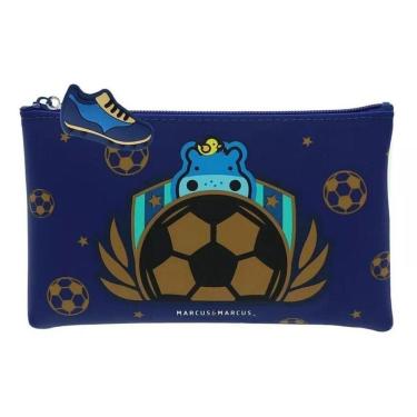 Imagem de Estojo Multiúso Em Silicone Futebol Azul Marcus & Marcus