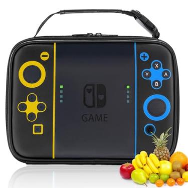 Imagem de Lancheira infantil, lancheira Game Boy, lancheira com isolamento térmico de poliuretano mais espesso, bolsa para jogadores de impressão 3D com bolsa interna de malha, mini cooler impermeável e