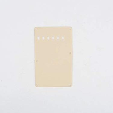 Imagem de Musiclily 6 Furos Vintage Escudo Traseiro para Tremolo de Guitarra Fender EUA/Mexicana Standard Stratocaster Estilo Moderno,1 Camada Creme
