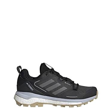Imagem de adidas Tênis de caminhada feminino Terrex Skychaser 2.0 Gore-TEX, Core Black/Halo Silver/Halo Blue, 40