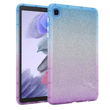 Imagem de UUcovers Capa para Samsung Galaxy Tab A7 Lite 8,7 polegadas versão 2021 (SM-T220/T225/T227) fina, leve, brilhante, brilhante, transparente, flexível [proteção de canto], capa traseira de TPU à prova