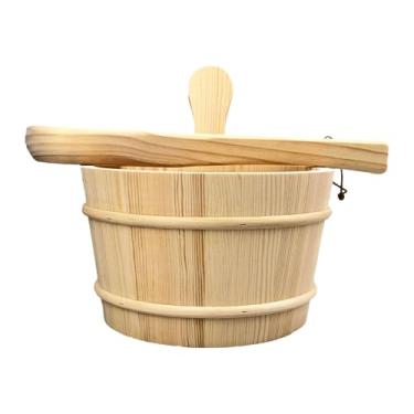 Imagem de Baoblaze Barril de Sauna de Madeira Acessórios para Sauna Barril de Banheira 5 L SPA Vaporizador Ferramenta para Banheiro Conjunto de Balde de Sauna para