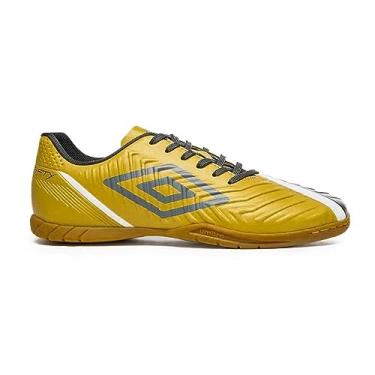 Imagem de Chuteira Futsal Umbro Fifty Iv Dourado/preto/branco U01fb044-912-43