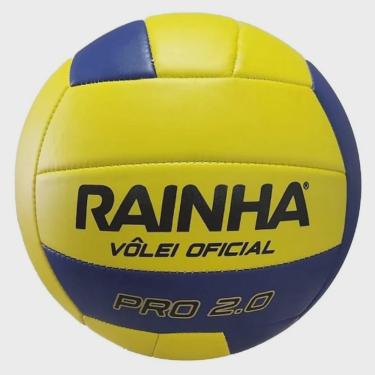 Imagem de Bola Rainha Vôlei Oficial Pró 2.0 Unissex - Amarelo e Azul