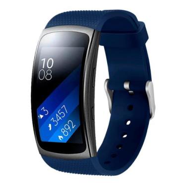 Imagem de Pulseiras Silicone Para Galaxy Gear Fit 2 R360 E Pro R365 - Azul Marin