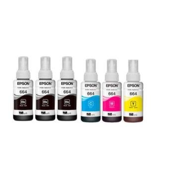 Imagem de COMBO 06 Tinta Original L120 L1300 L395 664 T644 L396 L355 - T 664