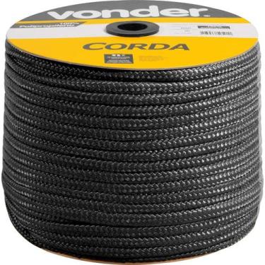 Imagem de Corda Multifilamento Trançada 12mm 140m Preta Carretel - Von - Vonder