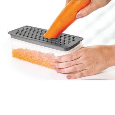 Imagem de Pote Ralador Tampa Hermetica Plastico BPA Free Cinza 860ml - PLASUTIL