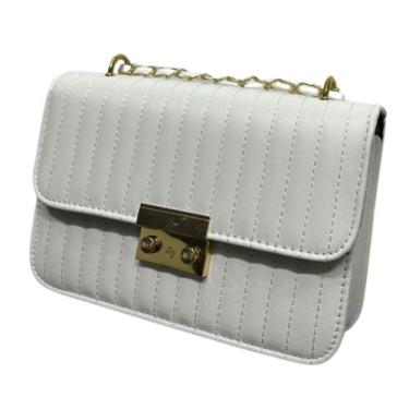 Imagem de Bolsa Feminina Transversal Pequena Festa Balada Festa - H2, Branco