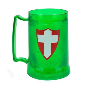 Imagem de Caneca Gel Isolante Térmico 400ml - Palmeiras - Mileno