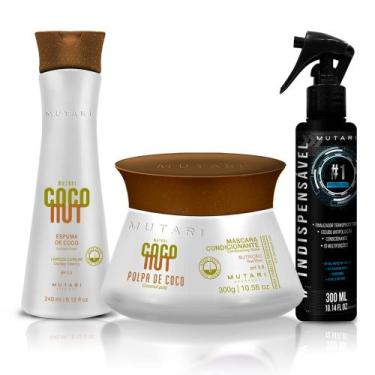 Imagem de Kit Indispensável 1 Shampoo 240g Máscara 300g Coconut Lavatório Realin